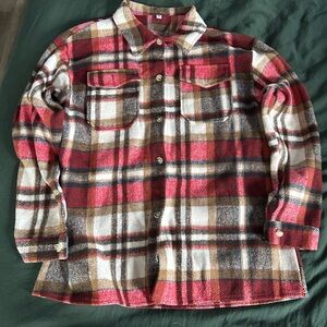 Plaid Button-Up Women's Jacket